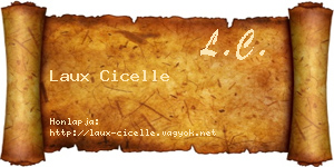 Laux Cicelle névjegykártya